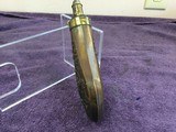 Three Excellent 1800's Brass and Copper Powder Flasks - 12 of 12