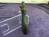Three Excellent 1800's Brass and Copper Powder Flasks - 2 of 12