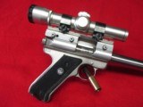 Ruger Mark II Target S/S 10” Bull Barrel w/2x20mm Scope and Mount - 9 of 15