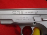 CZ-USA CZ 75B Stainless 9mm Ambi Safety Like New in Box - 3 of 13