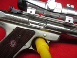 Ruger Mk III Hunter 22 LR S/S pistol w/box, red dot scope - 9 of 15