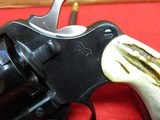Colt Model 1917 D.A. 45 w/stag grips, original grips (customized), moon clips, lanyard, holster - 2 of 15