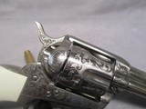 Pietta Taylor's 1873 Outlaw Gang 357 Magnum Nickel Engraved 4.75” w/Original Box - 3 of 15