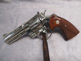 Colt Python 357 Magnum 4” Nickle, Made 1973. - 1 of 15