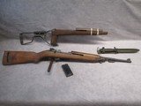Winchester M1 Carbine .30 Carbine Made 1944 w/Spare Paratrooper Stock, M4 Bayonet - 1 of 15