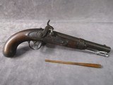 Asa Waters Model 1836 Percussion Conversion Pistol, .54 Caliber, Dated 1843 - 1 of 15