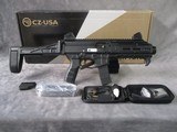 CZ USA Scorpion 3 Plus 9mm Pistol with SB Tactical Brace New in Box - 1 of 15