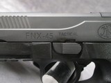 FN USA FNX-45 Tactical 15+1 Optic Ready Matte Black New Box - 5 of 15