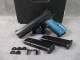 CZ USA Shadow 2 9mm 17+1 Blue Aluminum Grips New in Box - 1 of 15