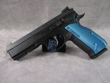 CZ USA Shadow 2 9mm 17+1 Blue Aluminum Grips New in Box - 2 of 15
