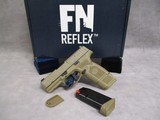 FN USA Reflex Conceal Carry Pistol 9mm 11+1/15+1 FDE New in Box - 1 of 15