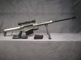 Barrett M82A1 Unique 1 of 1 Electroless Nickel Finish .50 BMG Swarovski Barrett 10x42mm Habicht Scope w/Pelican Hard Case