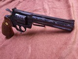 Factory D Engraved Colt Python, 6” ,357 magnum revolver, Mfd 1979 - 6 of 13