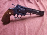 Factory D Engraved Colt Python, 6” ,357 magnum revolver, Mfd 1979 - 9 of 13
