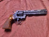 Factory D Engraved Colt Python, 6” ,357 magnum revolver, Mfd 1979 - 2 of 13