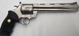 Colt Anaconda, .44 Magnum, 8” Bright Stainless ~ Snake Gun
