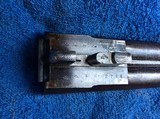 W R Pape 12 gauge (13 bore) SxS Hammer Shotgun with 30" Damascus Barrels - 8 of 15