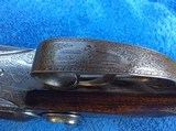W R Pape 12 gauge (13 bore) SxS Hammer Shotgun with 30" Damascus Barrels - 6 of 15
