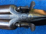 W R Pape 12 gauge (13 bore) SxS Hammer Shotgun with 30" Damascus Barrels - 5 of 15