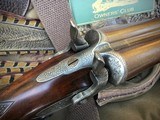 Fine Early Centerfire Engraved John Dickson & Son Double Barrel Rotary Underlever Hammer Shotgun - 4 of 15