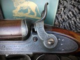 Fine Early Centerfire Engraved John Dickson & Son Double Barrel Rotary Underlever Hammer Shotgun - 5 of 15