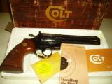 Colt .357 Python Revolver, NIB, never fired, .38/.357, 6" barrel, blued - 1 of 3