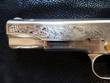 NRA 100th Year Limited Edition Arizona - Engraved Auto Ordnance 1911-A1 Nickel & Gold with Display Case - 65 of 100 - 3 of 15