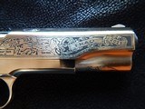 NRA 100th Year Limited Edition Arizona - Engraved Auto Ordnance 1911-A1 Nickel & Gold with Display Case - 65 of 100 - 7 of 15