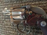 2nd Issue Nickel Colt Detective Special with Factory Shroud 1955 Manufacture With Original Box and Accessories - 6 of 15