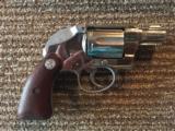2nd Issue Nickel Colt Detective Special with Factory Shroud 1955 Manufacture With Original Box and Accessories - 3 of 15