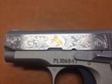 Colt Mustang Pocketlite .380 Nickel/Stainless Finish Engraved with Abalone Grips - 3 of 14