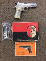 Llama Model C-VX in .22LR Nickel Plated and Engraved Original Box and Accessories - 1 of 8