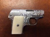 Astra Model 200 Firecat .25 ACP / 6.35mm NIckel plated and engraved with accessories - 2 of 9