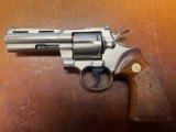 Colt Python In elctroless nickel, .357 Magnum 4" barrel 1975 Manufacture - 1 of 15