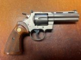 Colt Python In elctroless nickel, .357 Magnum 4" barrel 1975 Manufacture - 4 of 15