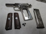 Colt Mark IV Series 70 1911 Nickel Plate Original Wood Grips, 1973 Vintage .45 Automatic. Excellent Condition. - 9 of 13
