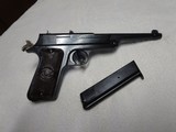 1923 Reising "The Bear" Target Pistol, 22LR, Hinged Barrel, Refinished, Grips, all in Excellent Condition, w/Period Correct Holster - 4 of 11