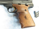 1992 Browning Buckmark 22LR Pistol, 5.5" Bull Barrel, Target Sights, Top Pic Rail, 2 Mags, Wood Grips - 5 of 9