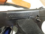 1926 Colt Pre-Woodsman Pistol.
22LR, Original Wood Grips, Set of Black Retro Grips, Era Correct Leather Holster - 2 of 13