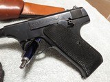 1926 Colt Pre-Woodsman Pistol.
22LR, Original Wood Grips, Set of Black Retro Grips, Era Correct Leather Holster - 3 of 13