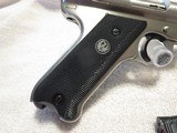 1990 Ruger MK II Target Pistol, 22LR, Ni-Plated, 1 Mag, 6.75" Taper Barrel, Target Sights - 3 of 9