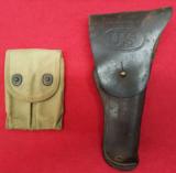 MINTY 1943 ALL COLT 1911A1 U.S. PISTOL WITH 3 MAGS HOLSTER WEB BELT & POUCH - 13 of 15