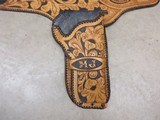 Tooled Leather Belt & Dual Holster Set - 2 of 7
