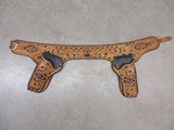 Tooled Leather Belt & Dual Holster Set - 1 of 7