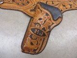 Tooled Leather Belt & Dual Holster Set - 3 of 7