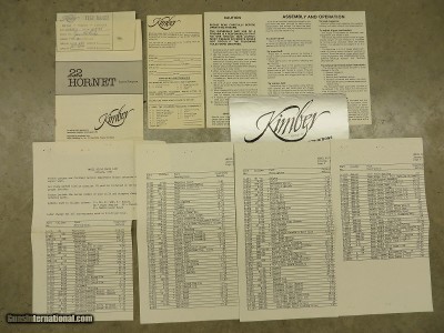 Kimber Of Oregon Owners Manuals Etc.