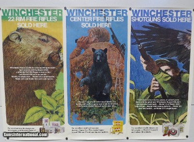 Winchester Firearms Dealer Posters From 1970's