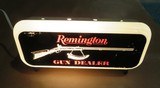 Vintage Lighted Remington Gun Dealer Sign