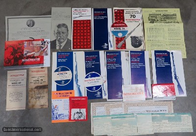 Winchester Owners Manuals, Hang Tags, & Warranty Cards