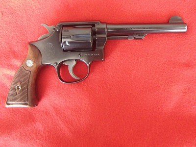 Smith Wesson M&P Pre-Model 10 Post-War 5 inch Barrel .38 Spl Excellent Circa 1946 - Image 1 of 15